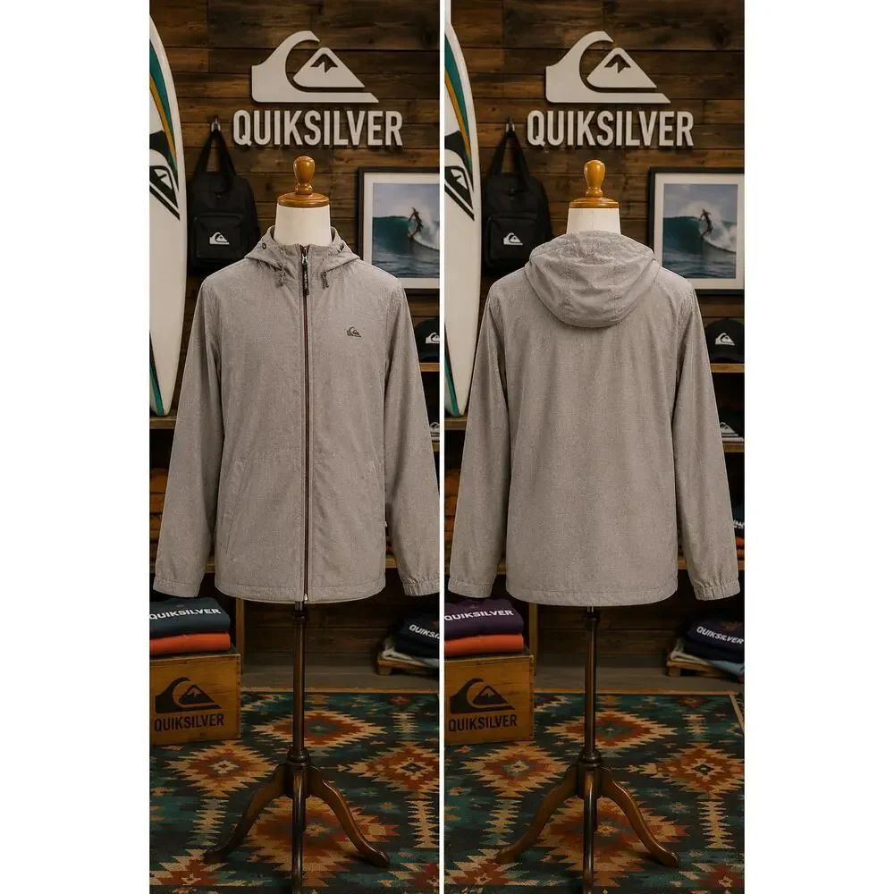 Vintage 1990s Quiksilver Hooded Windbreaker Jacket Men’s XL Surf